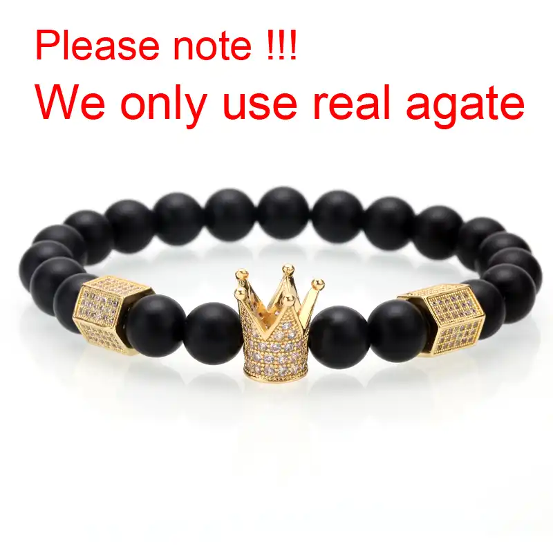 Bracelet perle homme luxe Clearance