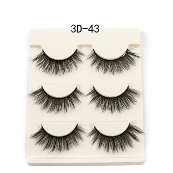 

3 pairs natural false eyelashes fake lashes long makeup 3d mink lashes eyelash extension mink eyelashes for beauty
