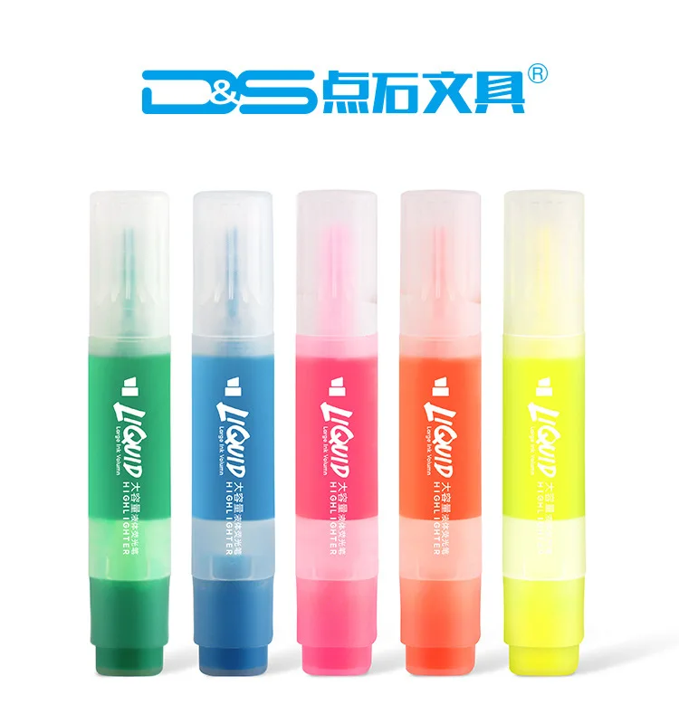 Stone Stationery Ink Large-Volume Fluorescent Pen Marker Candy-Colored PDA Pen Flash Pen Set Marking Pen