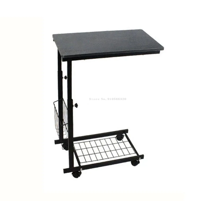 

Регулируемый по высоте чайный столик, приставной столик для офиса, ноутбука, журнальный столик, полка для журнала, небольшая передвижная мебель для дома