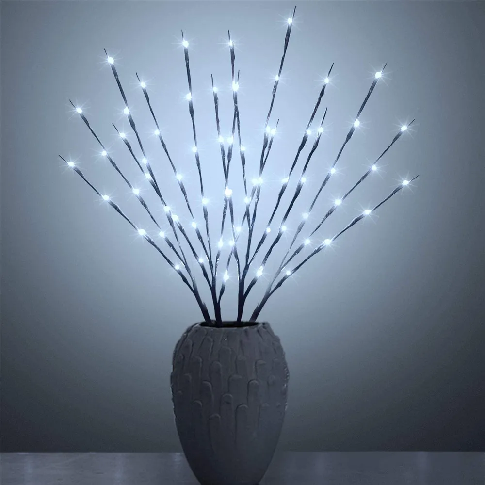 thumbnail image 1 of Lámpara de rama de sauce con 20 bombillas LED, para rellenar jarrones altos naturales, ramas de sauce iluminadas, luces decorativas para bodas y Navidad, 1 of 5