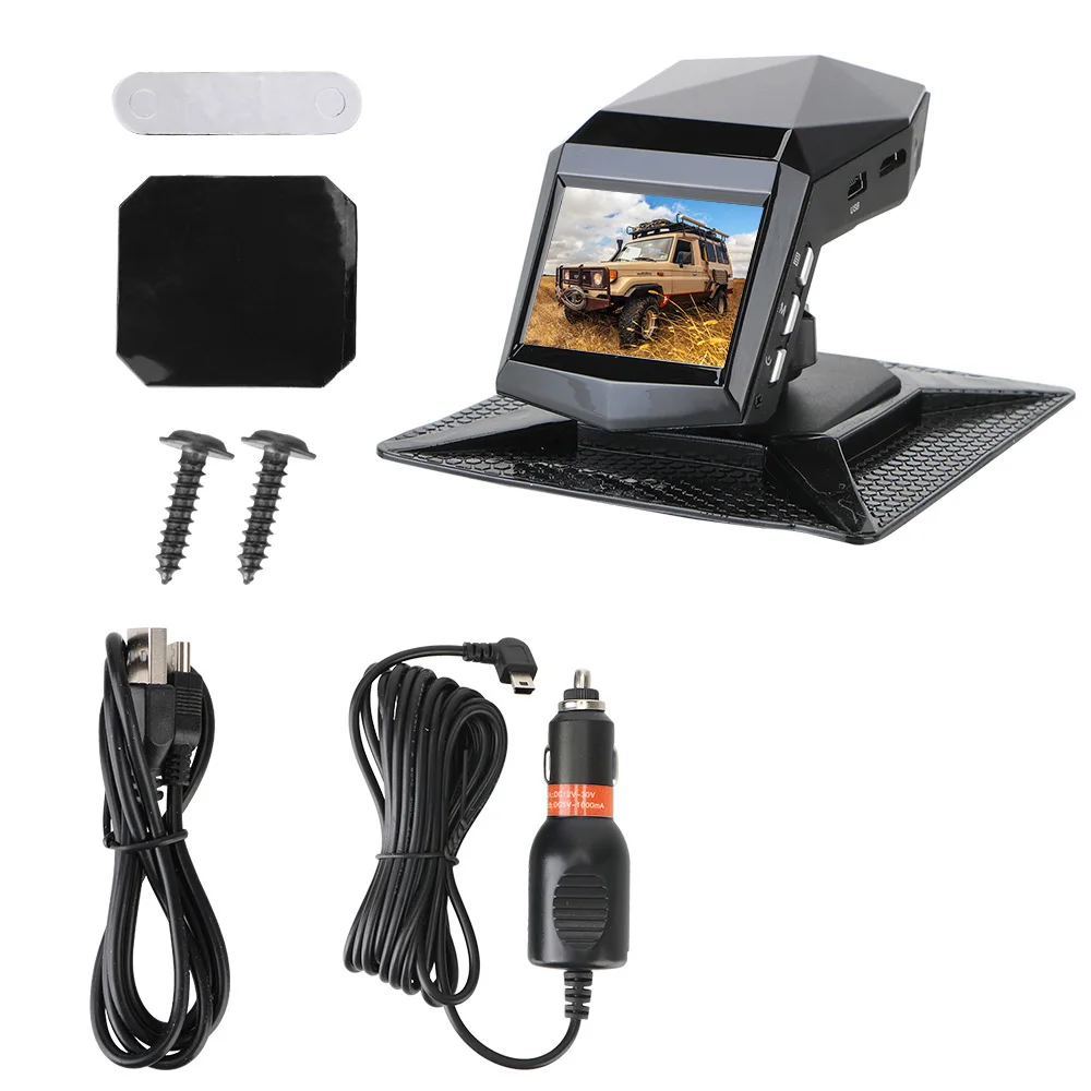 1080P  Car Video Recorder Dual Lens  Night Vision 2 Inch Driving Recorder Cycle Recording Center Console DVR Parking Monitor rearview mirror camera