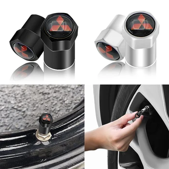 

4pcs Car Wheel Tire Valve Core Cover Caps Auto Accessories for Mitsubishis ASX Lancer Pajero Outlander L200 EVO Lancer EX Pajero