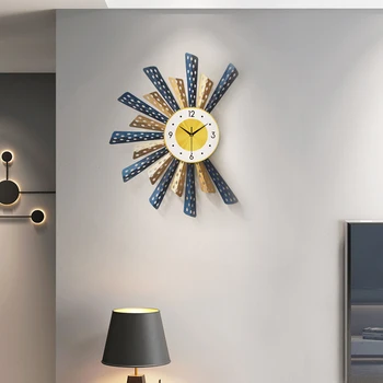 

Creative Large Luxury Wall Clock Modern Design Silent Living Room Nordic Living Room Wall Clock Kitchen Reloj De Pared Digital