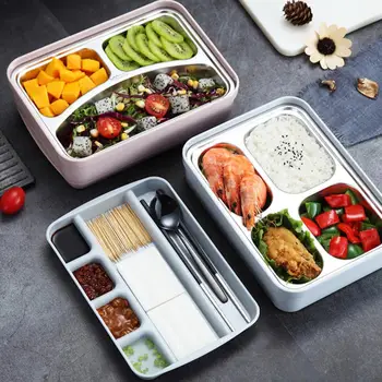 

Custom Lunch Box For Kids Food Container Bento Box 304 Top Grade Stainless Steel Storage Thermal Metal Box Stock