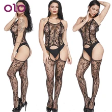 OLO прозрачные колготки открытый промежность плотные полые костюмы искушение чулочно-носочные изделия сексуальные вышитые колготки Сексуальное белье