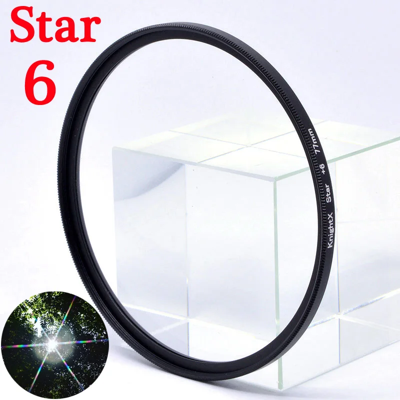 KnightX Star Line Star Filter 4 6 8 Piont Filtro Camera Filters 49 52 55 58 62 67 72 77mm For Canon Nikon Sony DSLR Camera uv filter,camera lens filter,photography filter,color filter