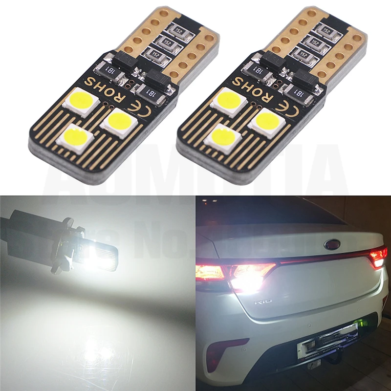100 шт. T10 W5W интерьера автомобиля светильник s 194 501 led 3030 инструмент SMD светодиодные лампы купол светильник 12V 6000K