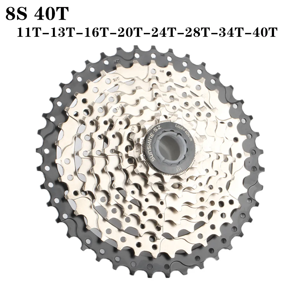 8S 11-40T Велосипед MTB кассета 8S 9S 10s 11 12 S 30 скоростей 36/42/46/50 т свободного хода соотношение ширины горный велосипед велосипедный маховик - Цвет: 8S 11-40T