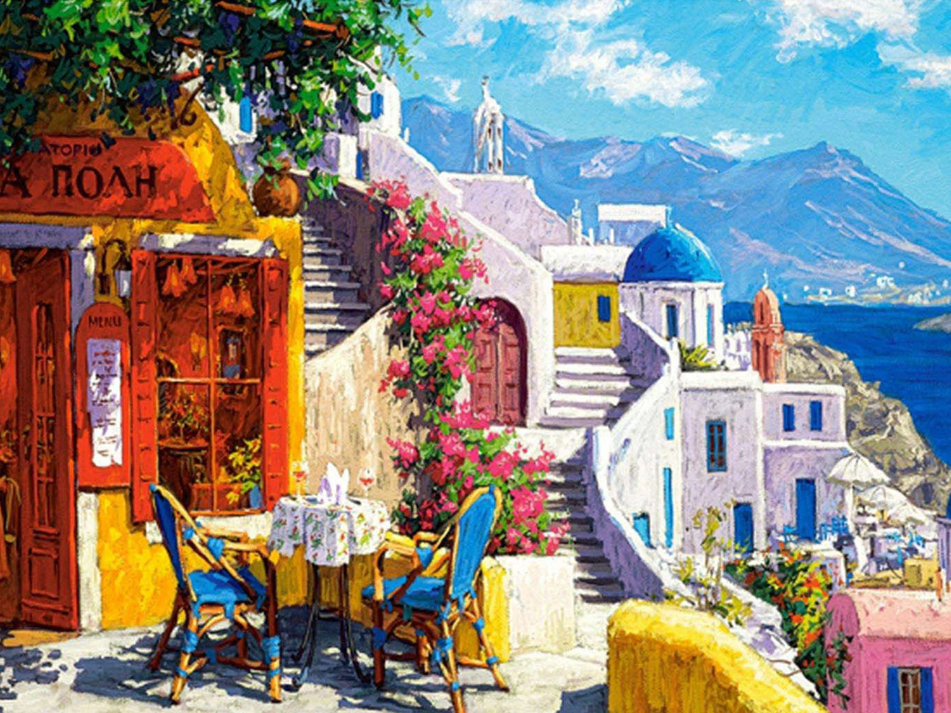 Diamond Painting Landscape Seaside Diamond Painting Greece Full Square Drill 5D Diy Diamond Embroidery Cross Stitch Kit for Home 