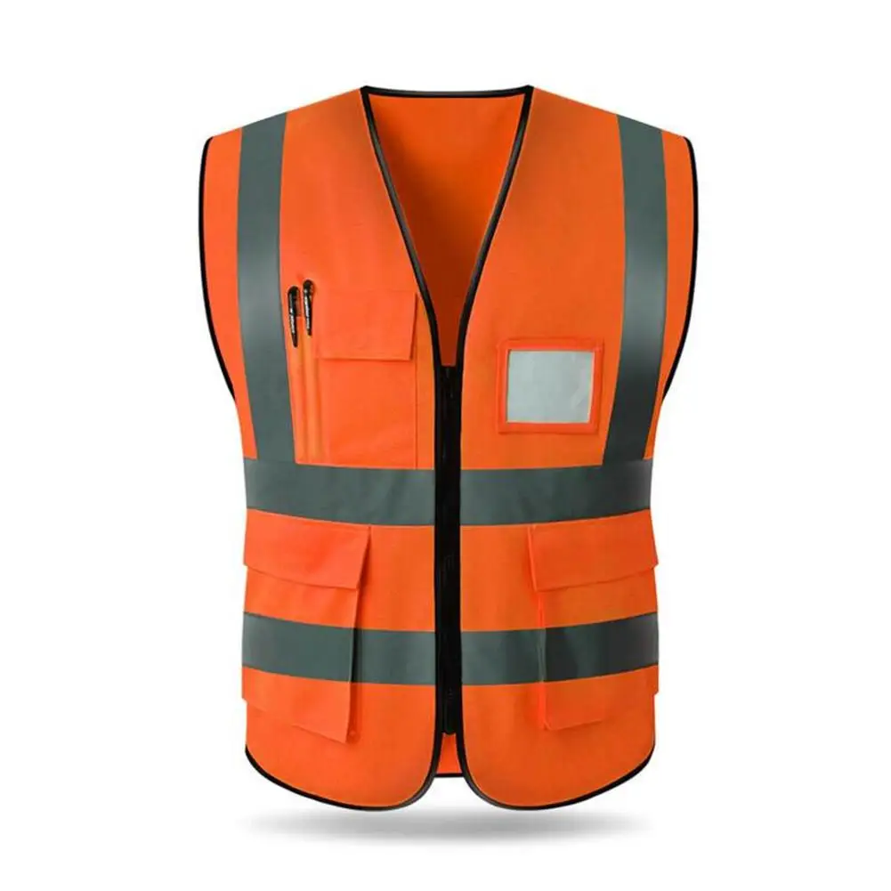 Vest Yellow Orange Blue Green Color Reflective Fluorescent Outdoor Safety Clothing Running Ventilate Safe High Visibility