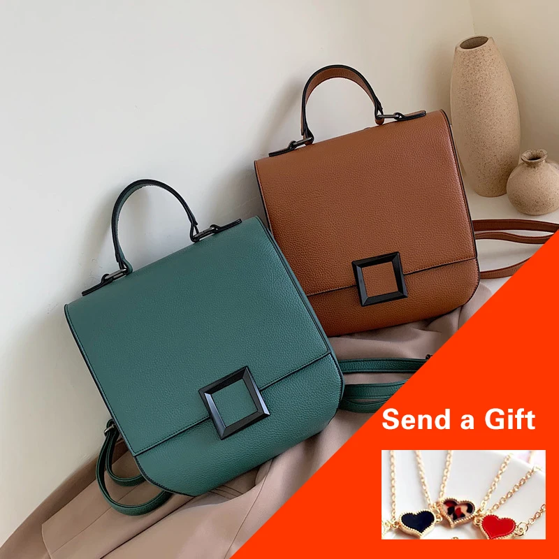 

fashion women's bag a sense of nature trend multi-function small backpack handbag bagWomen's backpack 2019 autumn new