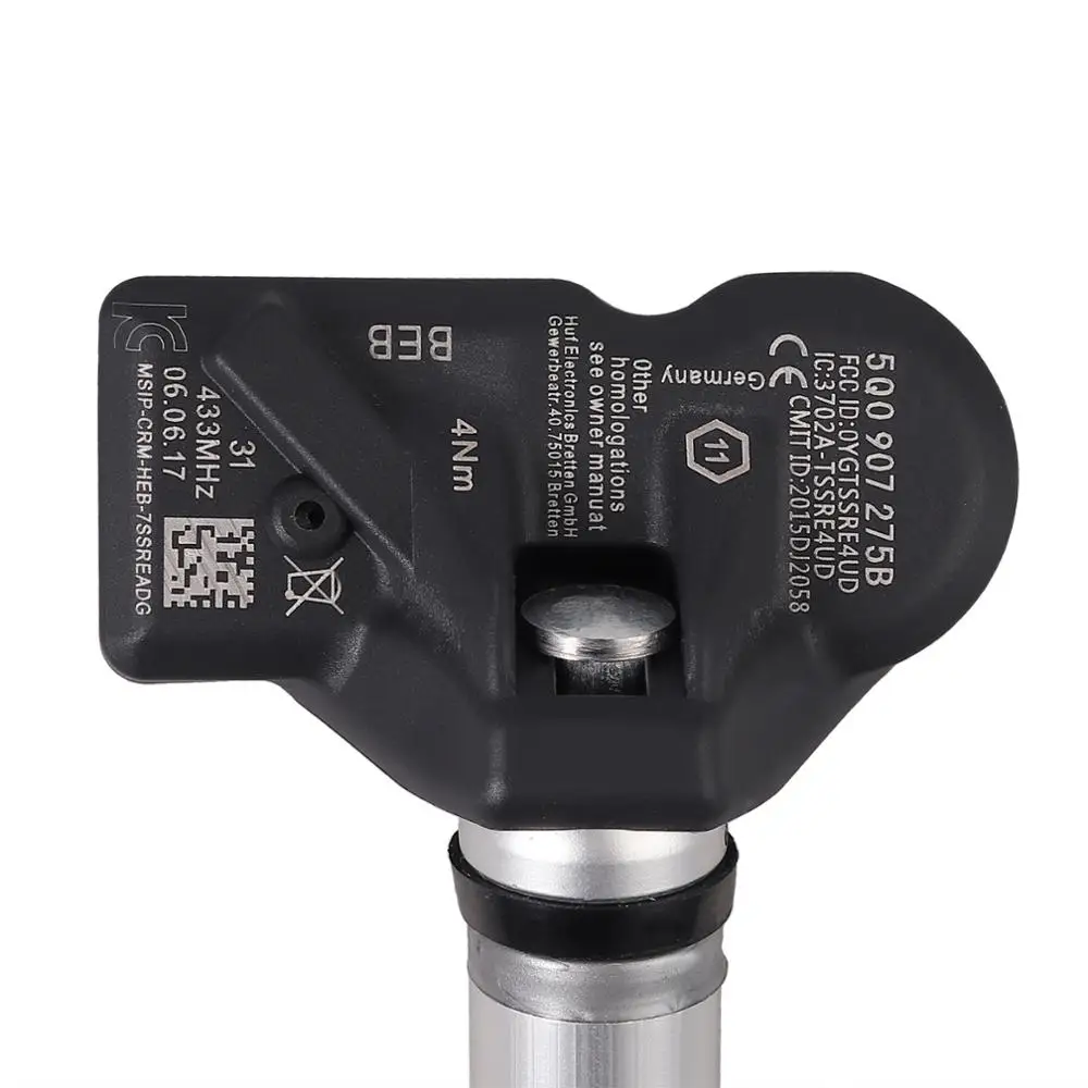 Justech 433 МГц TPMS датчик давления в шинах Автомобильный s 5Q0907275 для VW Audi Skoda Porsche