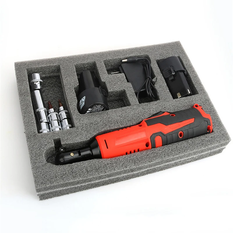 

90 Degree Impact 12V 3/8 Wrench Compact Driver Ratchet Gun Lithium Ion Useful