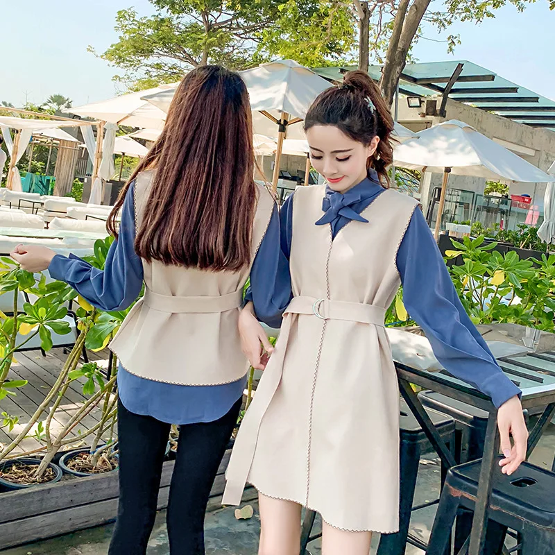 

Best Friend-Shirt Woolen Jacket Two-Piece Set