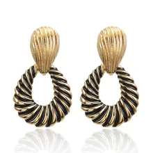 Богемные водные серьги в форме капель для женщин, геометрические серьги-гвоздики с нитью, Женские Ювелирные изделия для вечеринки