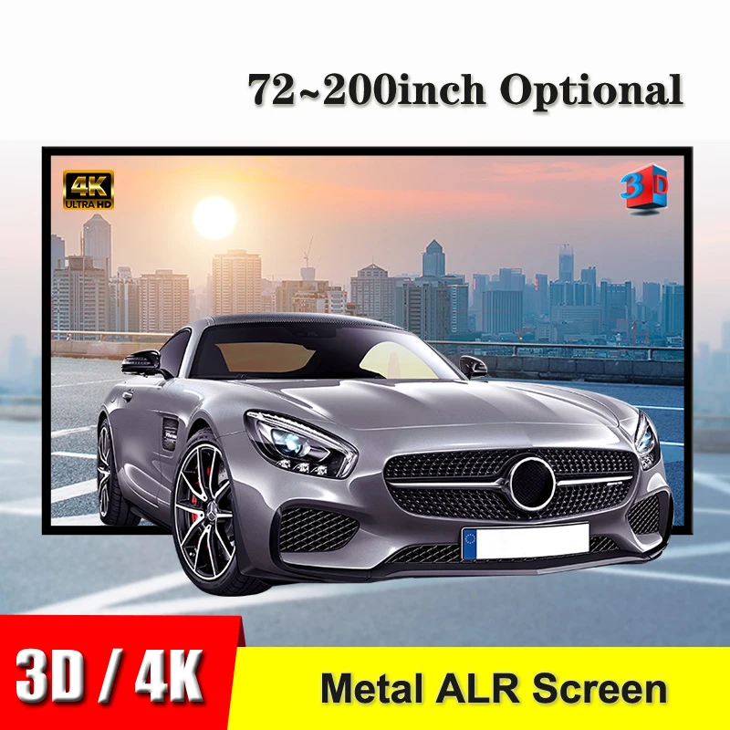 3D Nano Metal ALR Projector Screen 6.5cm BorderAmbient Light Rejecting Flocking Frame for Home Theater Cinema 4K 8K Projection