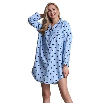 

100% cotton women nightgown cotton sleepwear women Plus size night dress cotton nighties for women long sleeve nightwear