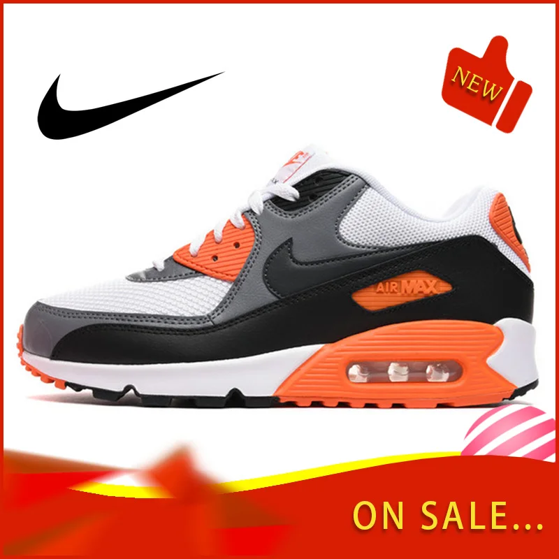 Оригинальный Nike Оригинальные кроссовки AIR MAX 90 Для мужчин бега классические Спорт на открытом воздухе обувь модные дышащие 2019 Новый 537384-128
