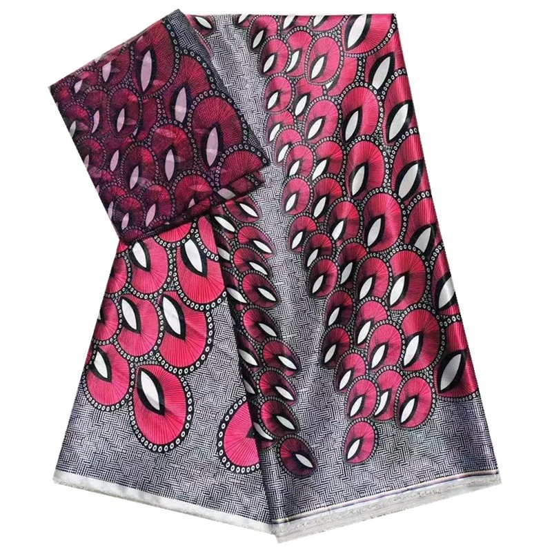 Шелковый шифон ткани африканская восковая шелковая ткань Новое поступление африканская ткань для женского платья 4+ 2 ярда