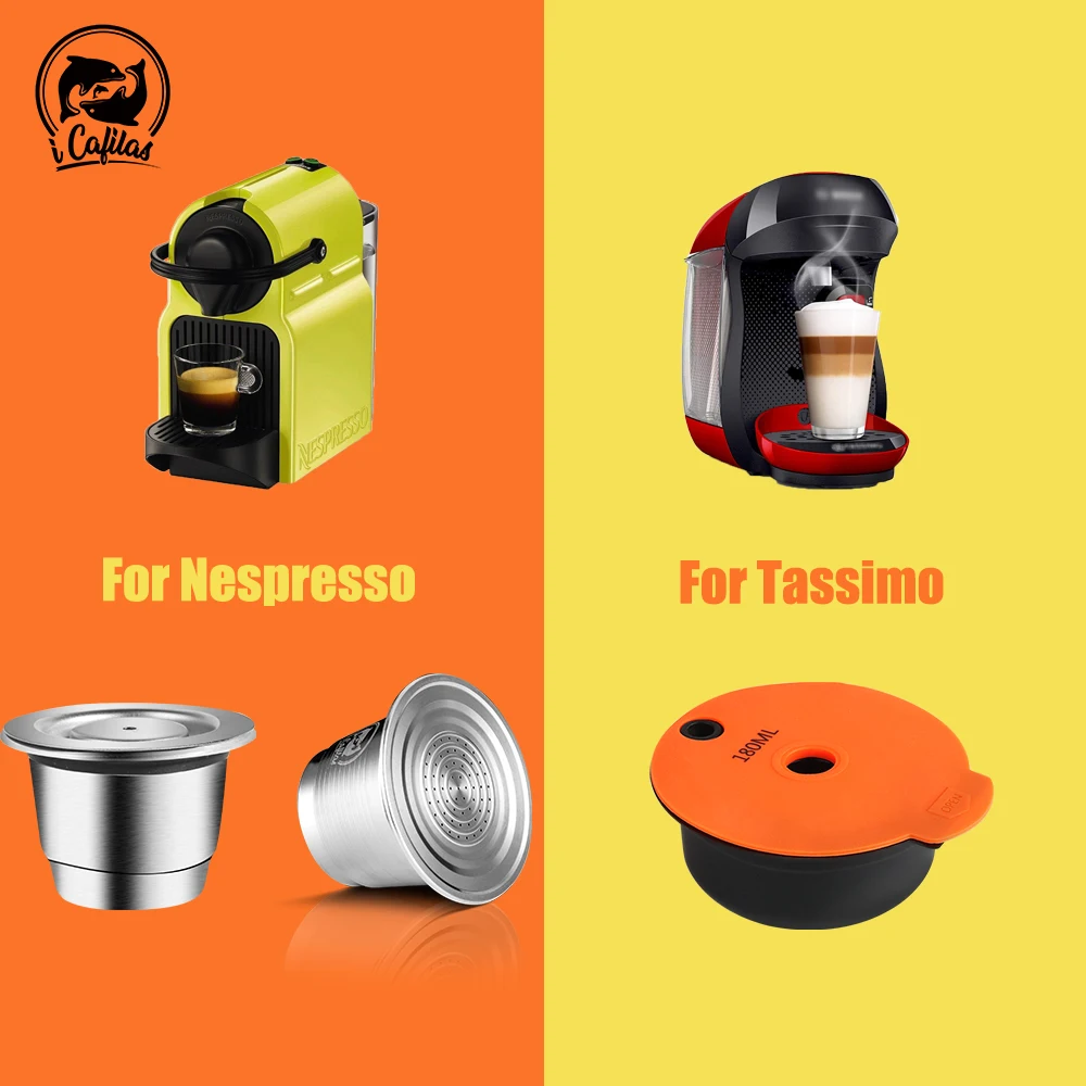 Icafilas из нержавеющей стали многоразовая фильтрующая капсула для Nespresso Cafetera reutilzables