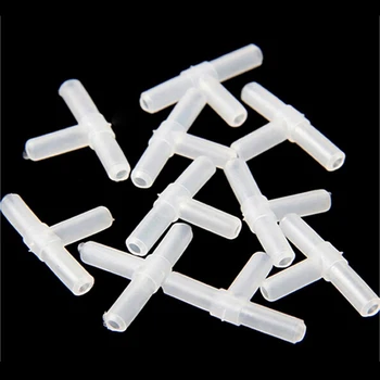 

10pcs/lot Plastic Fish Tank 3-Way T Shape Connectors For Aquarium Air Pump Line Tubing Joints Air Pump Accessories