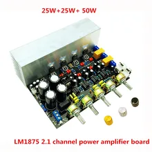LM1875 fever 2,1 канал 25 Вт+ 25 Вт+ 50 Вт сабвуфер аудио усилитель мощности доска