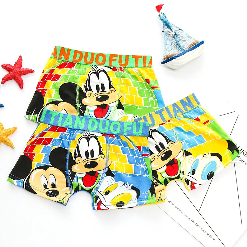Uds niños ropa interior Bebé boxeador Minnie Mouse niños bragas de algodón lindo de dibujos animados impreso bebé niñas niños boxeadores bragas de bragas