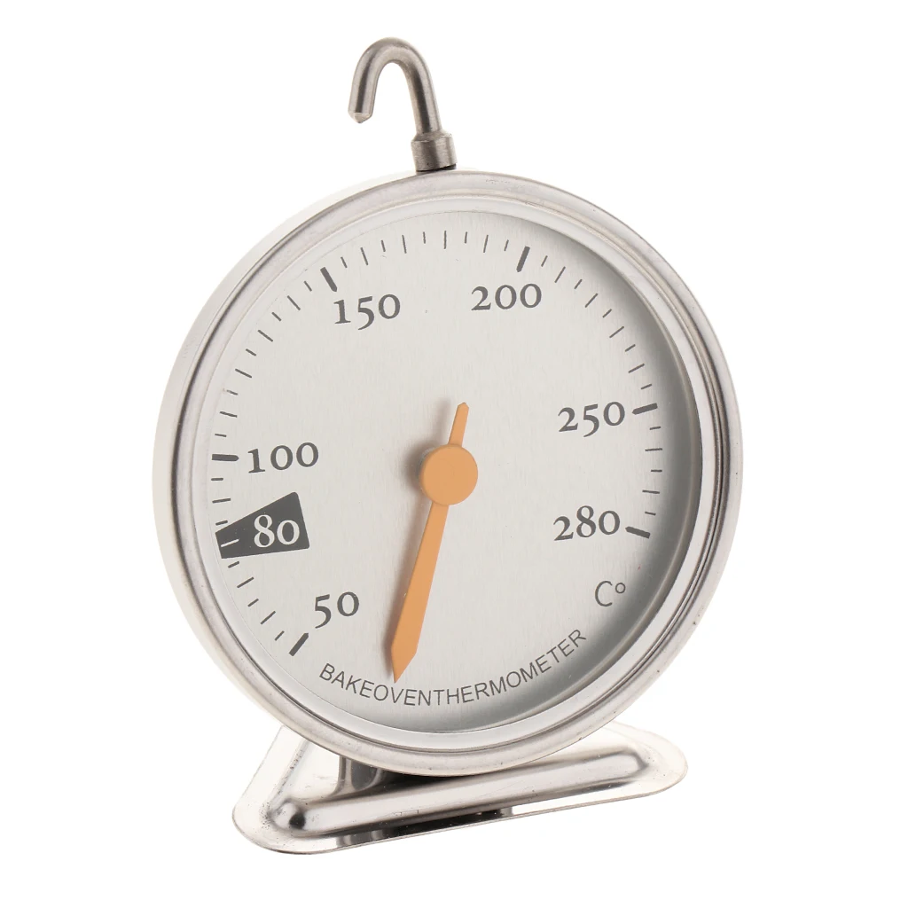 Stainless Steel Grill Bake Thermometer Kitchen Oven Temperature Monitoring