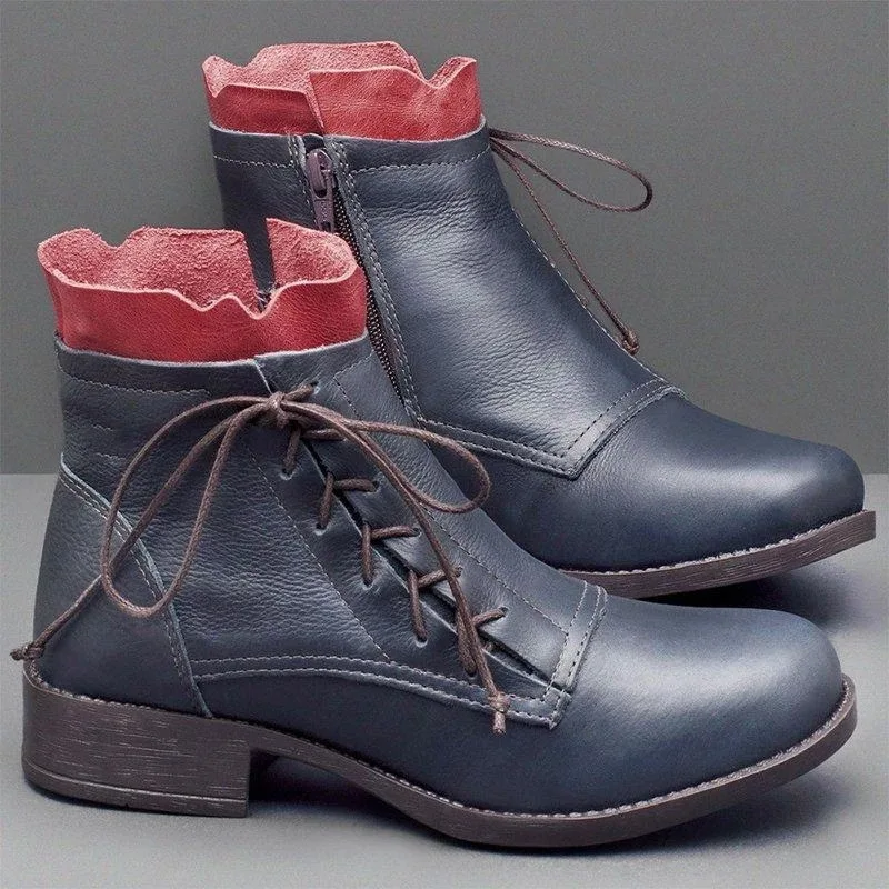 botas com volta laço-up design botas cor