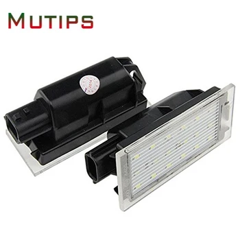 

Mutips Car LED For Renault Megane 2 3 Clio Laguna 2 Twingo Master Vel Satis 2006 License Number Plate Lights 12V White SMD lamp