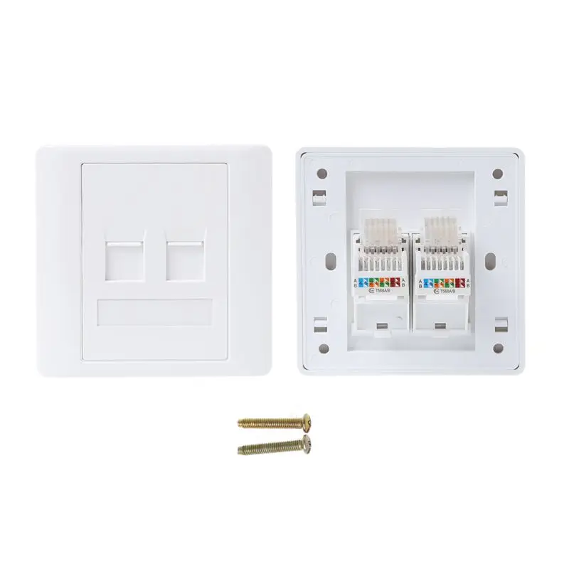 

2020 New 86 Type Computer Socket Panel CAT5E Network Module RJ45 Cable Interface Outlet Wall Socket Electrical Equipment