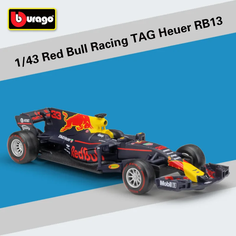 Bburago литой 1:43 автомобиль Red Bull гоночный автомобиль F1 RB14 и 13 и 12 Infiniti гоночный модель сплава игрушка Formulaed 1 автомобиль коллекция детский подарок - Цвет: 2017 RB13 NO.33