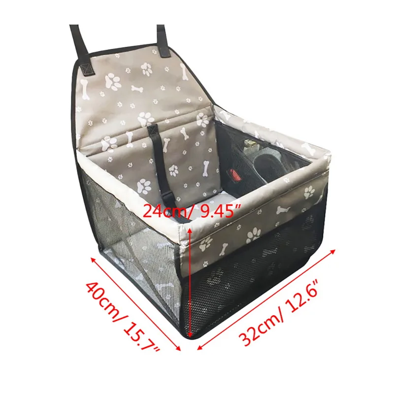 Автомобильная сумка-переноска для питомца собаки, водонепроницаемая корзина для сидения собаки, безопасная сумка для переноски кошки, щенка, дорожная сетчатая подвесная сумка, чехол для сиденья автомобиля