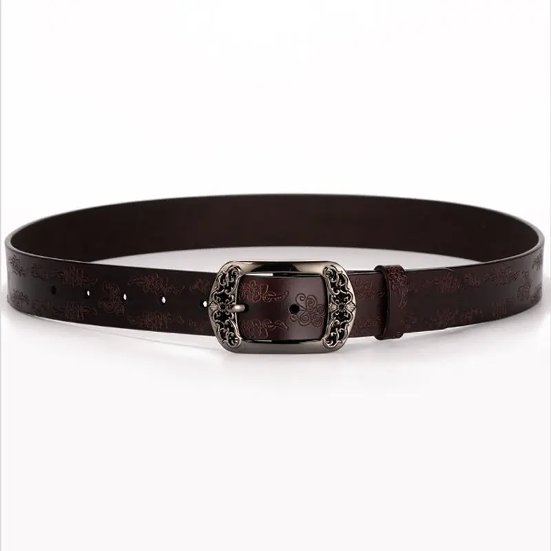 Genuine Leather Belts for Women Second Layer Cowskin Woman Belt Vintage Pin Buckle Strap Jeans Genuine Leather Belts for Women Second Layer Cowskin Woman Belt Vintage Pin Buckle Strap Jeans