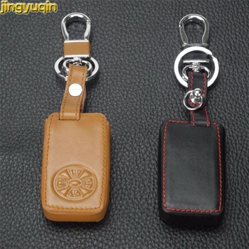

Jingyuqin 2/3/4 Buttons Car Key Leather Key Cover Case For Toyota RAV4 Reiz Yaris Remote Folding Car-styling Key No Logo