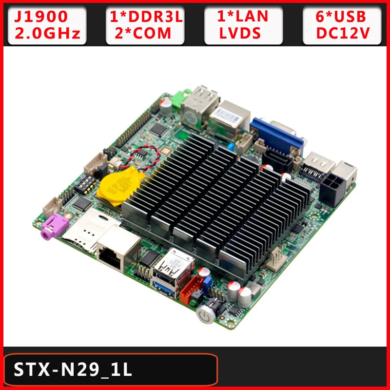 Без вентилятора Nano Itx Lvds материнская плата J1900 1 * Gigabit LAN | Компьютеры и офис