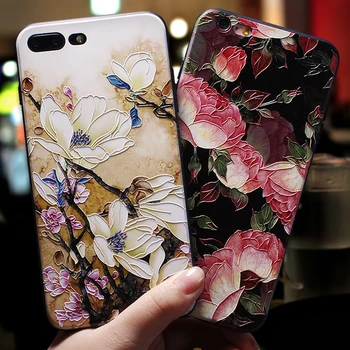 

Phone case for Xiaomi Redmi Note 7 8 9 Pro 8T 7A 8A Mi 10 9 8 Lite 9T CC9 CC9e Flowers 3D Embossed Soft Back Covers Phone Cases