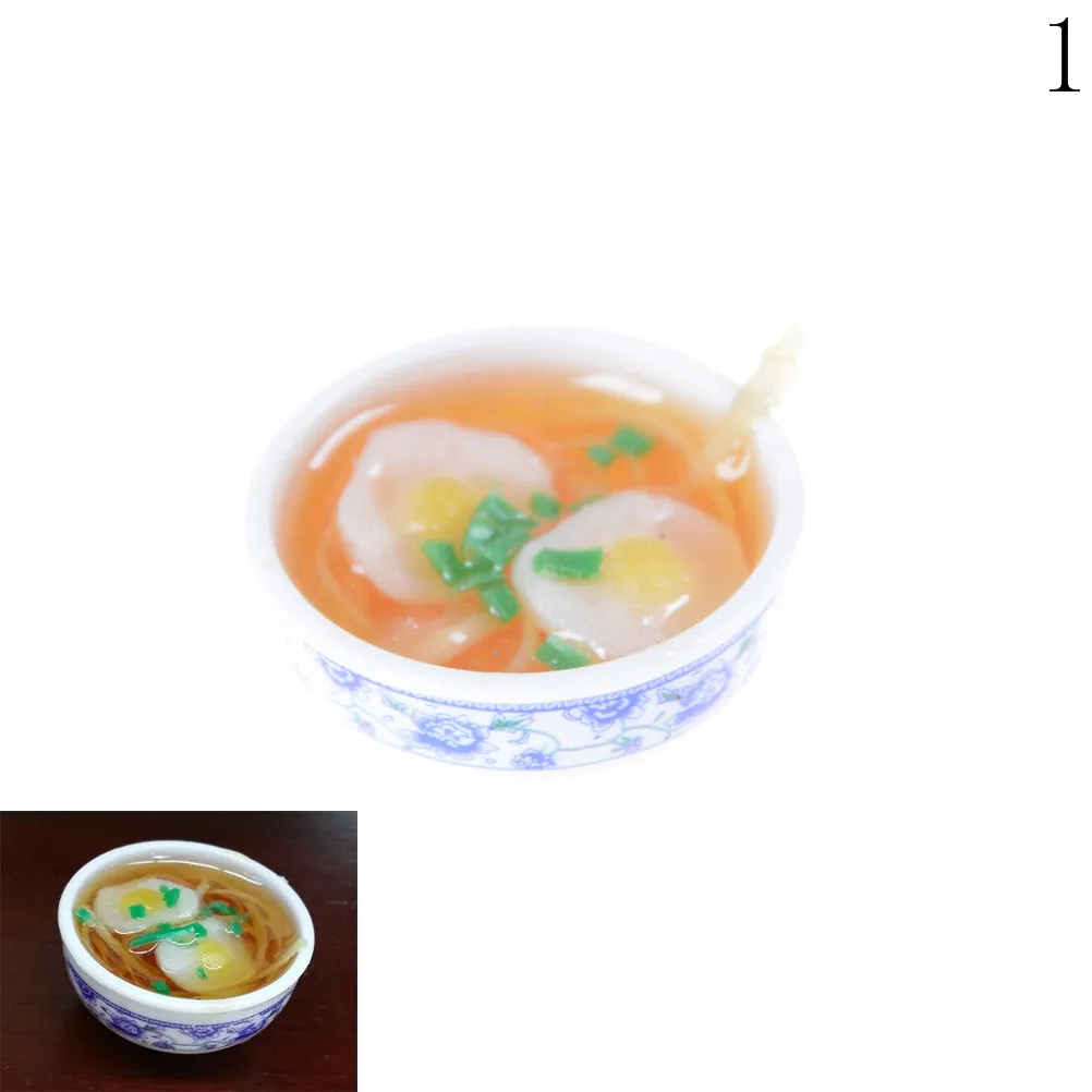 Китайская кухня десертная лапша тофу рыбные чаши палочки для еды Подставка для тарелок кукольная миниатюрная Детская DIY кухонная кукла игрушечные дома - Цвет: 1pcs