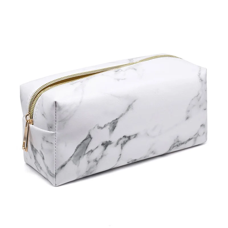 

Marble Multi-Function Purse Box Travel Makeup Cosmetic Bag Toiletry Pencil Case Makeup Bags 2018 New Style Fashion