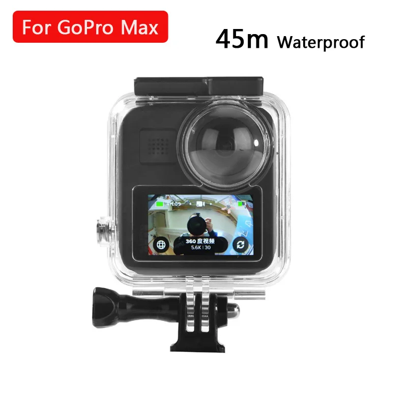 45M Per Gopro Max Custodia Subacquea Impermeabile Custodia Protettiva Subacquea Shell Box Per Gopro Hero 8 Max Accessori Per Fotocamere Panoramiche