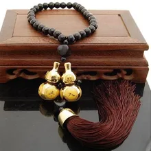 1 шт. Позолоченные двойные стеклянные бусины в форме тыквы амулет для безопасного вождения счастливое благословение Подвеска для автомобиля украшение для автомобиля