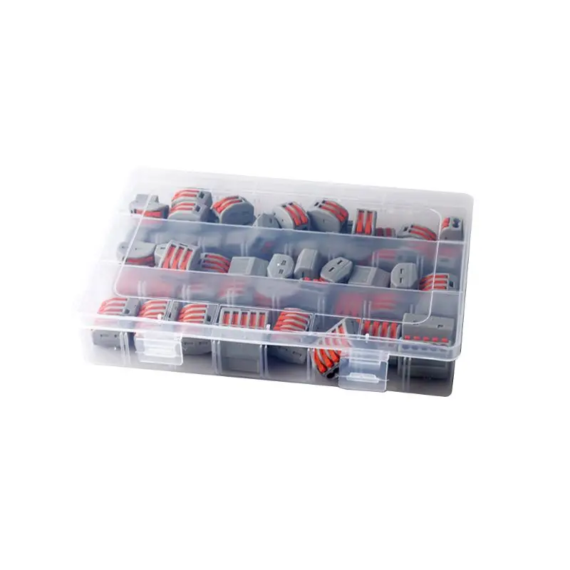 

60Pcs/set Terminal Block Spring Lever Nut Reusable Electric Cable Wire Connector 649E