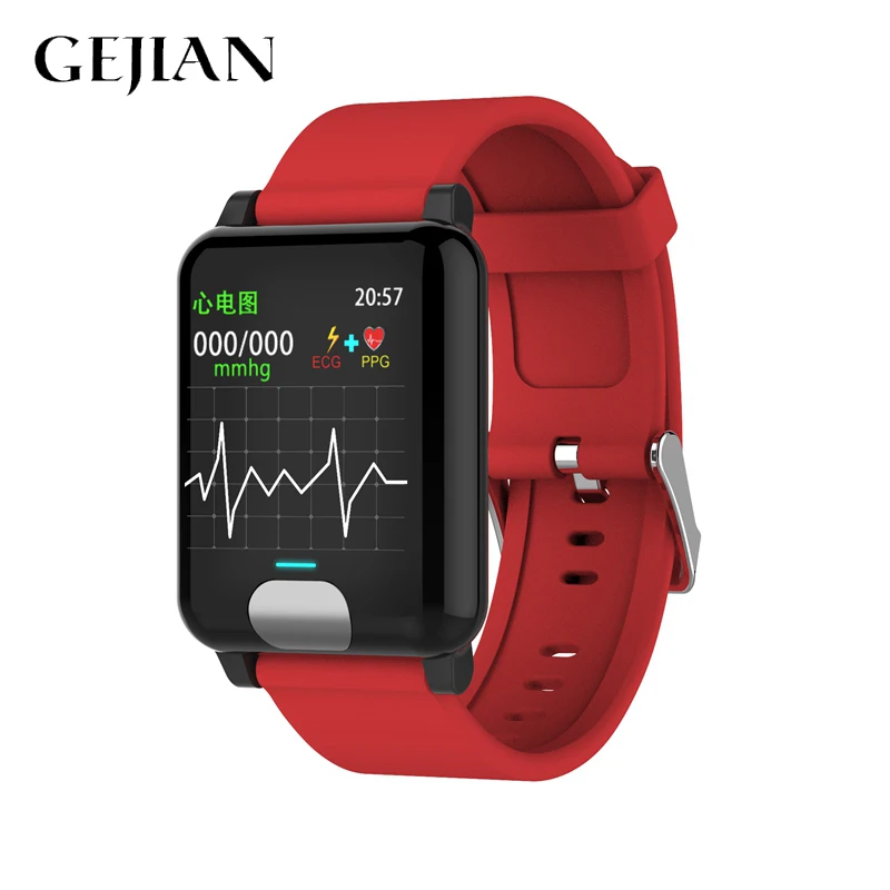 GEJIAN Смарт часы ECG PPG измерение артериального давления IP67 трекер активности Gps
