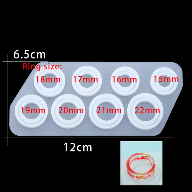 1Pcs Rings Resin Epoxy Molds Mixed Size Silicone Casting Molds Tool For DIY Jewelry Making Findings Supplies Accessories 17