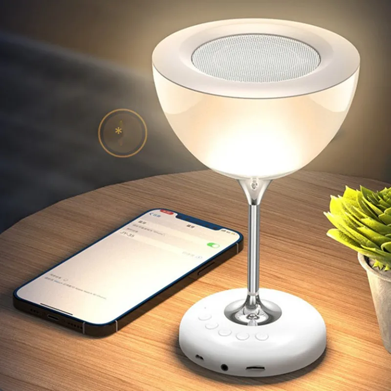 

Bluetooth speaker night light TF card player AUX audio FM radio desk lamp wireless music MP3 mobile phone call wireless sound