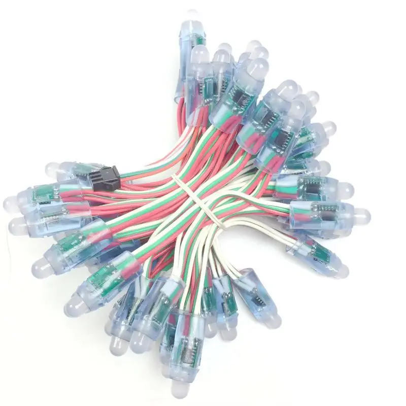 3000pcs 12mm WS2811 Full Color Pixel LED Module Light DC 5V IP68 waterproof 2811 IC RGB color Digital LED Pixel Light Christmas