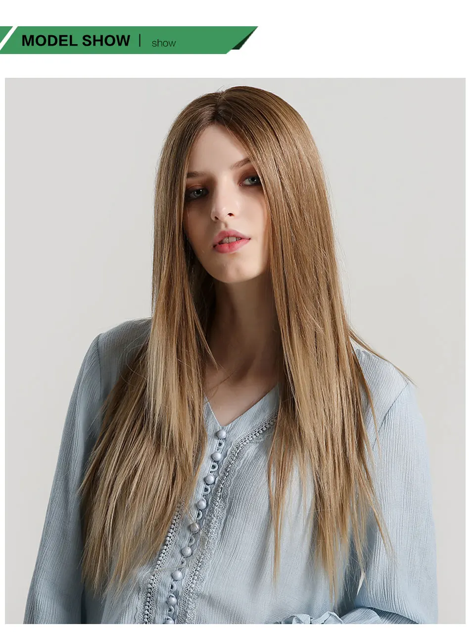 JONRENAU синтетический длинный прямой парик фронта шнурка для белых/черных женщин естественная линия волос Омбре коричневый цвет парик