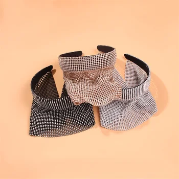 

DUOJIAOYAN New Sparkly Rhinestone Headband Full Crystal Luxurious Limited Edition Hairbands Bejewled Shiny Women Headband
