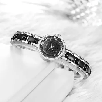 

SINOBI Women Watches Flower Printed Diamond Small Dial Elegant Ladies Watch Japan Imported Quartz WristWatches Female Clock 19